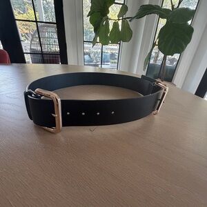 Black Belt with Gold Buckles